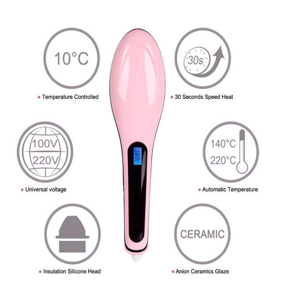 Fast Hair Straightener HQT-906 – Brush & Straighten in One Step!
