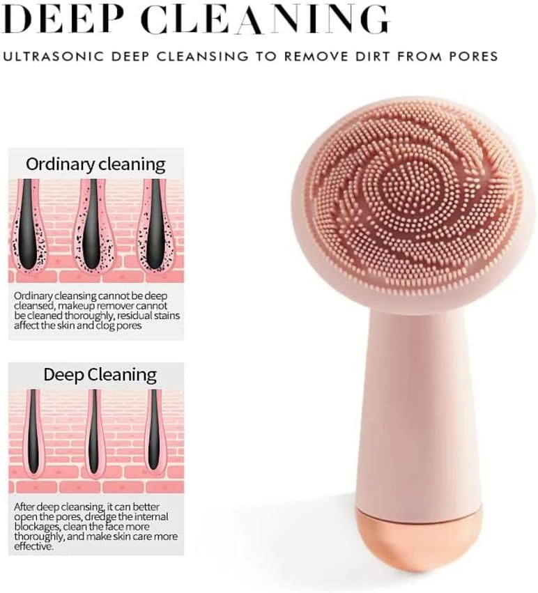 Silicone Facial Cleansing Brush Face Scrubber – Gentle, Deep & Hygienic Cleansing