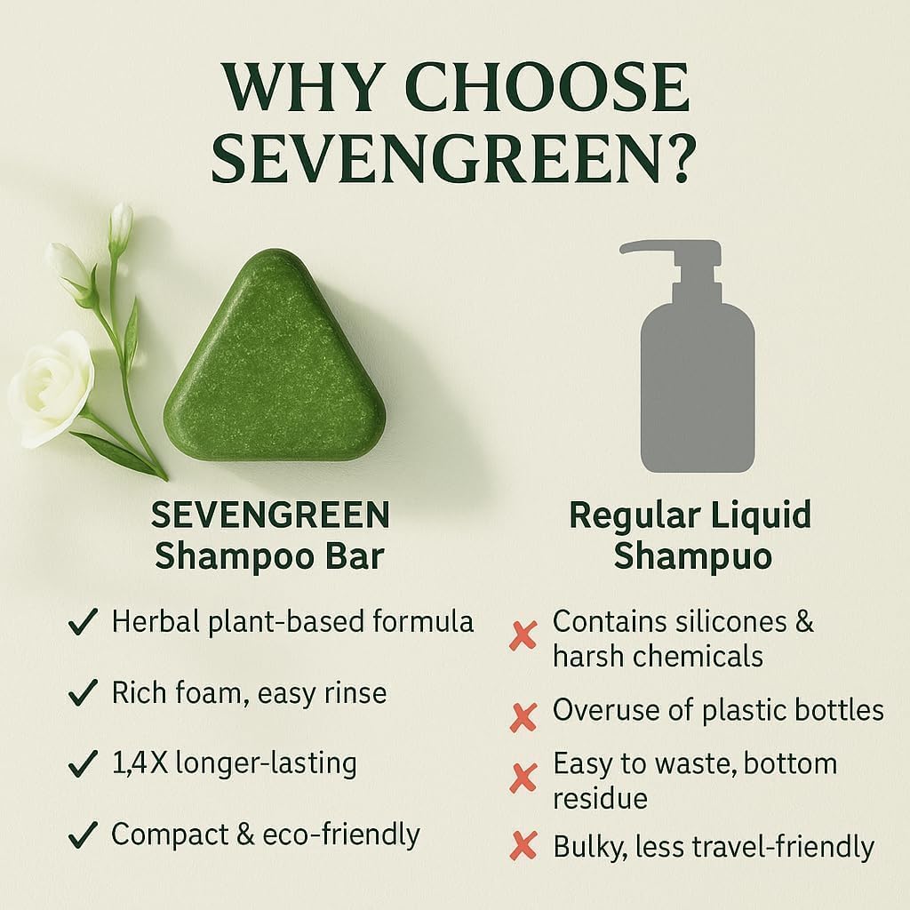 Nature Seven Green Soap Solid Shampoo