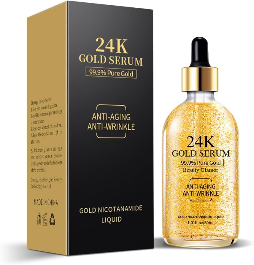 24K Gold Serum – Brighten, Firm & Glow