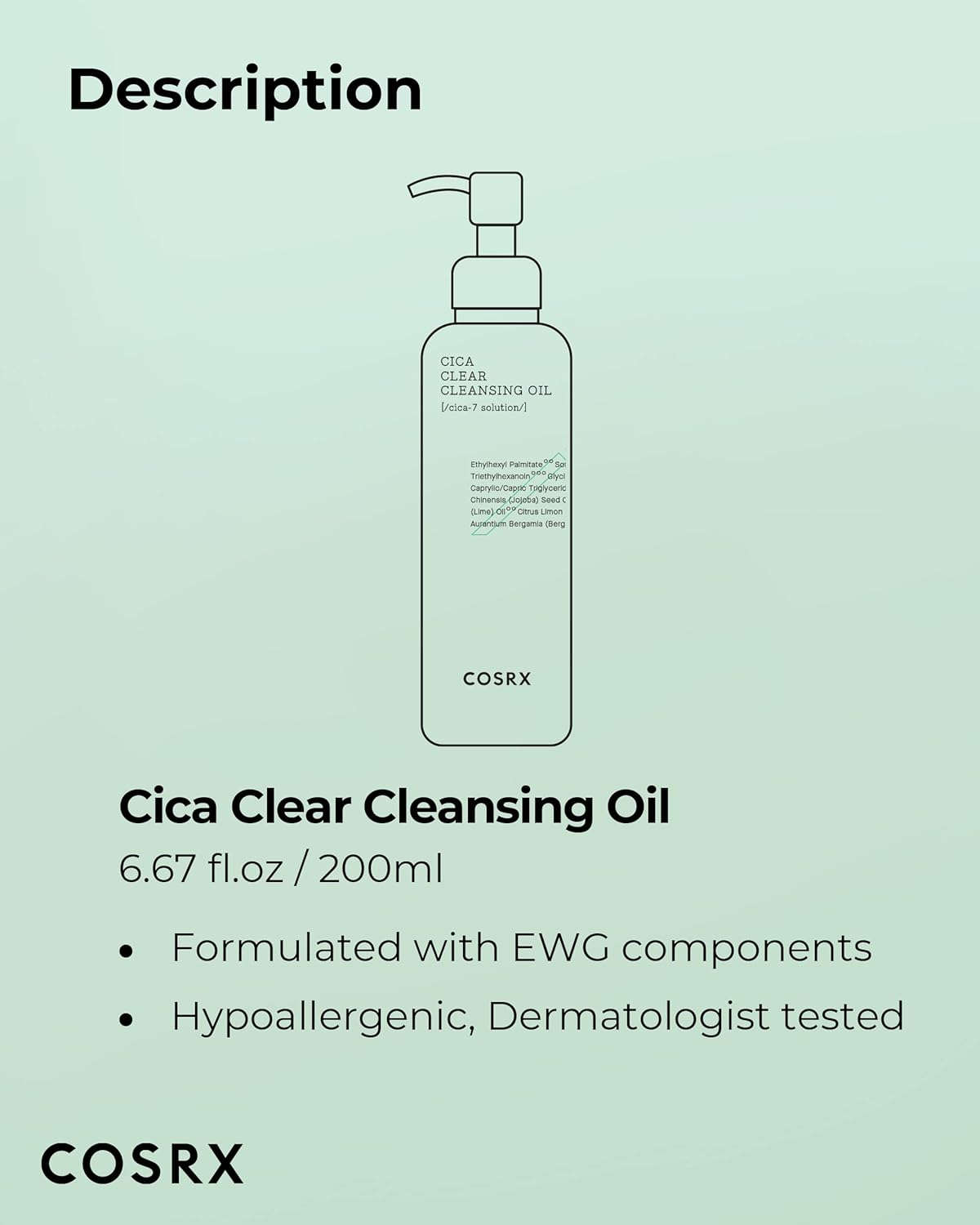 COSRX Cica Clear Cleansing Oil