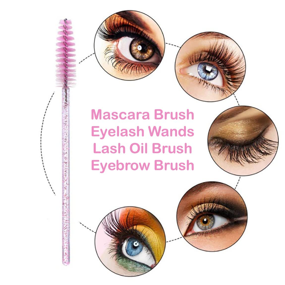 Eyelash Brushes – Pack of 50 Pieces – Clean, Fluff & Maintain