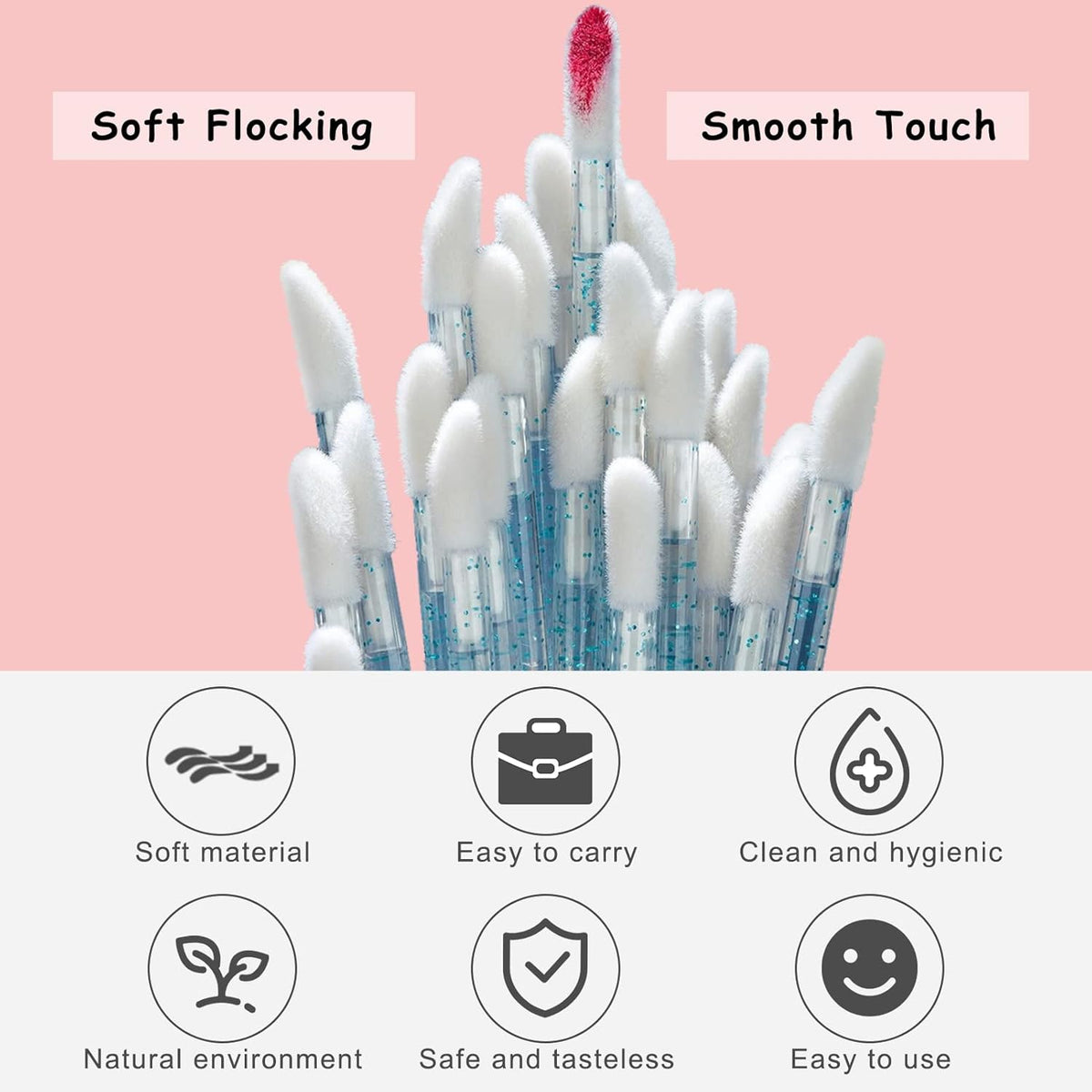 Disposable Lip Brushes – Pack of 60 Pieces – Apply, Blend & Perfect