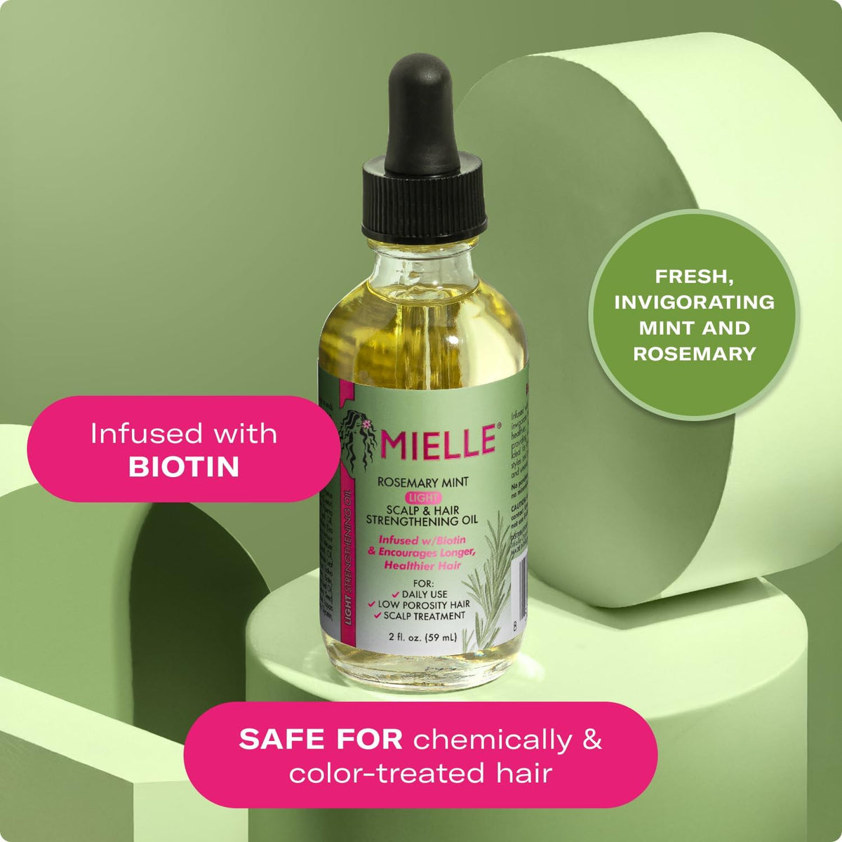 Mielle Rosemary & Mint Light Scalp & Hair Strengthening Oil – Strengthen, Nourish & Float-Weight