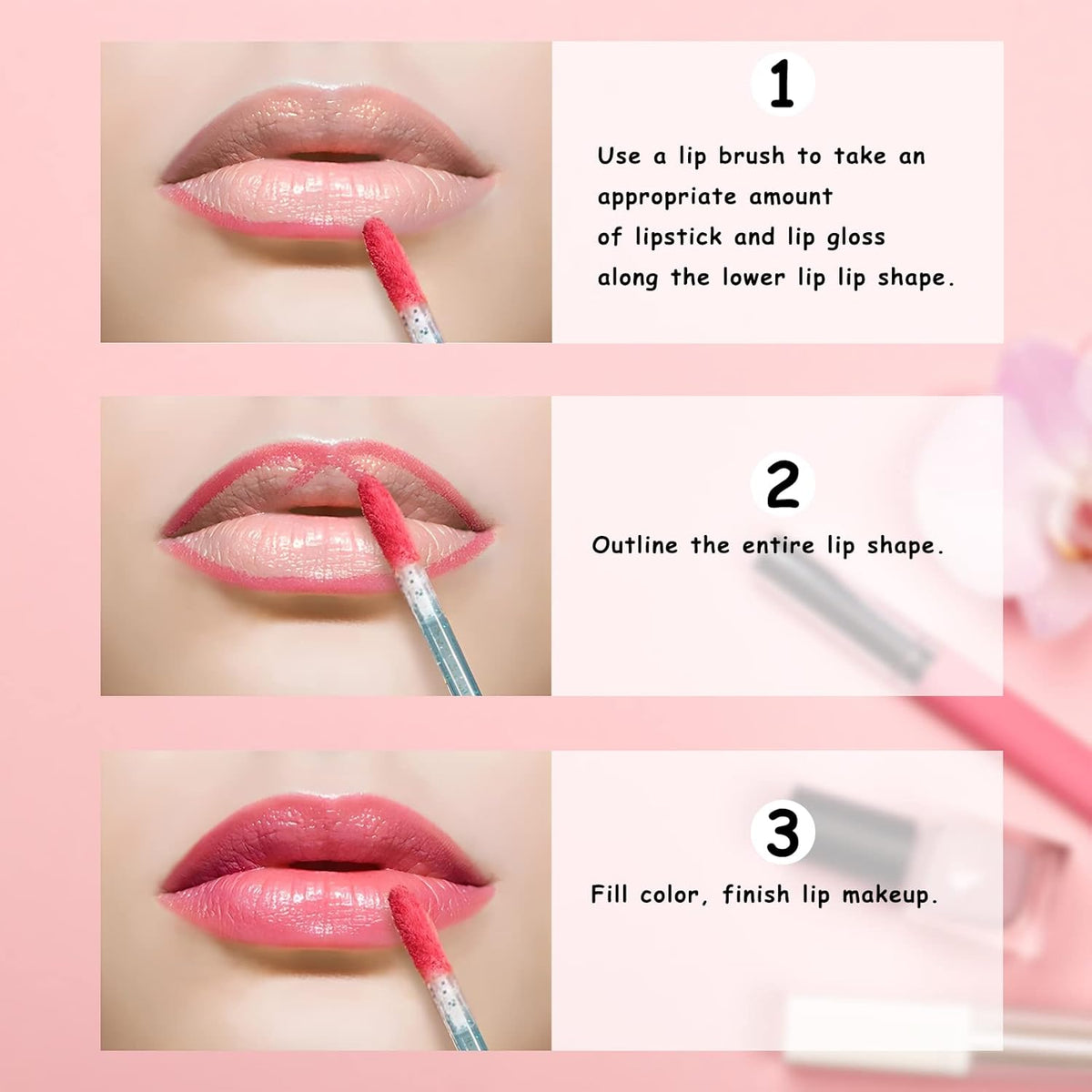 Disposable Lip Brushes – Pack of 60 Pieces – Apply, Blend & Perfect