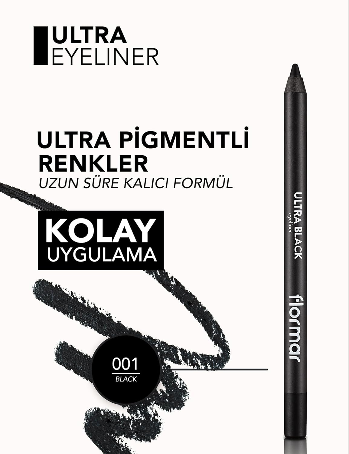 Flormar Ultra Black Eyeliner – Bold Precision, All Day Long