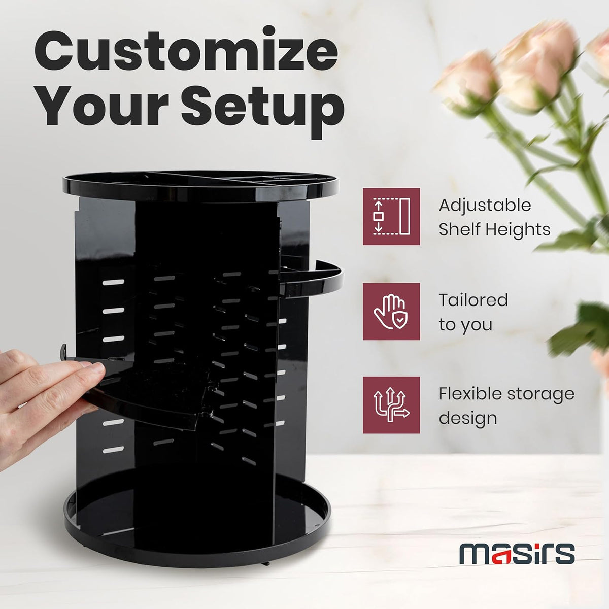 360° Rotating Makeup Organizer – Organize, Access & Beautify