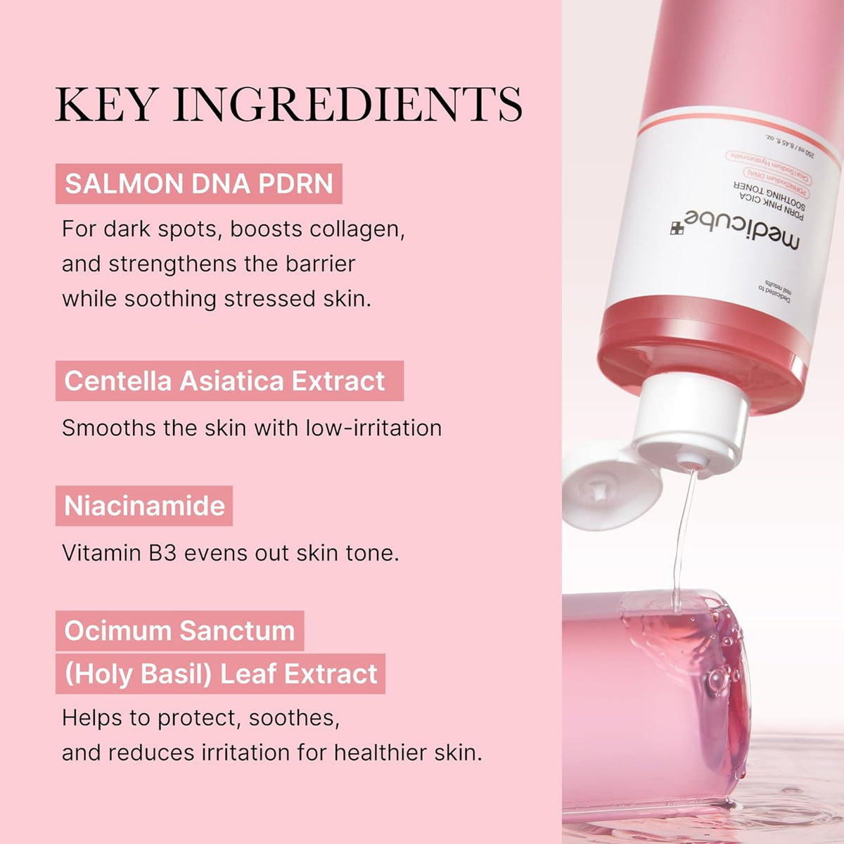 Medicube Salmon DNA PDRN Pink CICA Soothing Toner – Calm, Repair & Glow