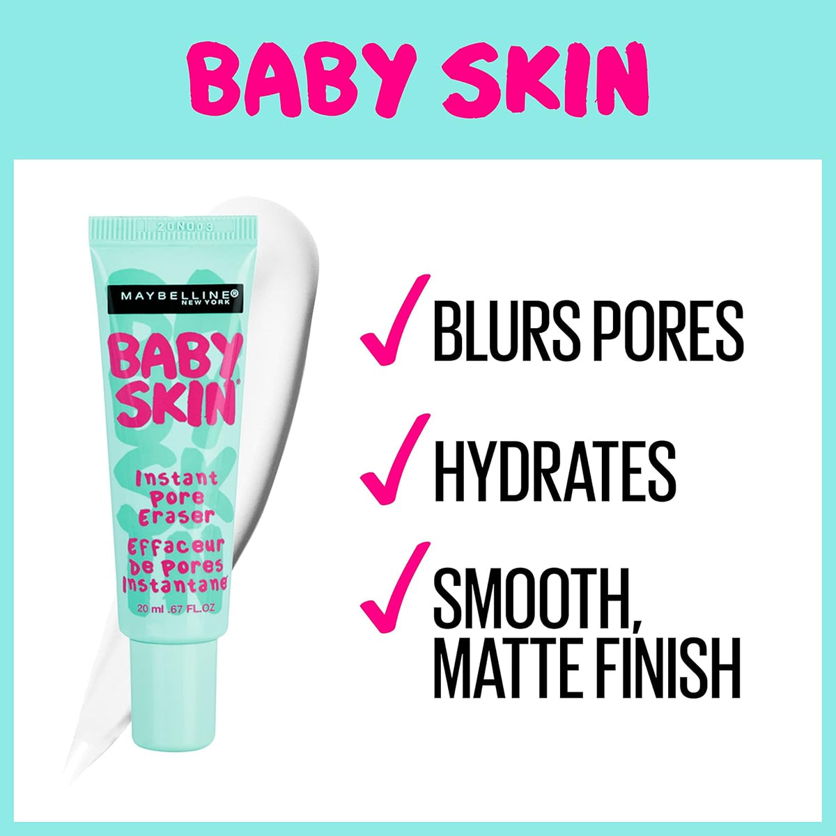 Maybelline Baby Skin Instant Pore Eraser Primer – Smooth, Blur & Perfect