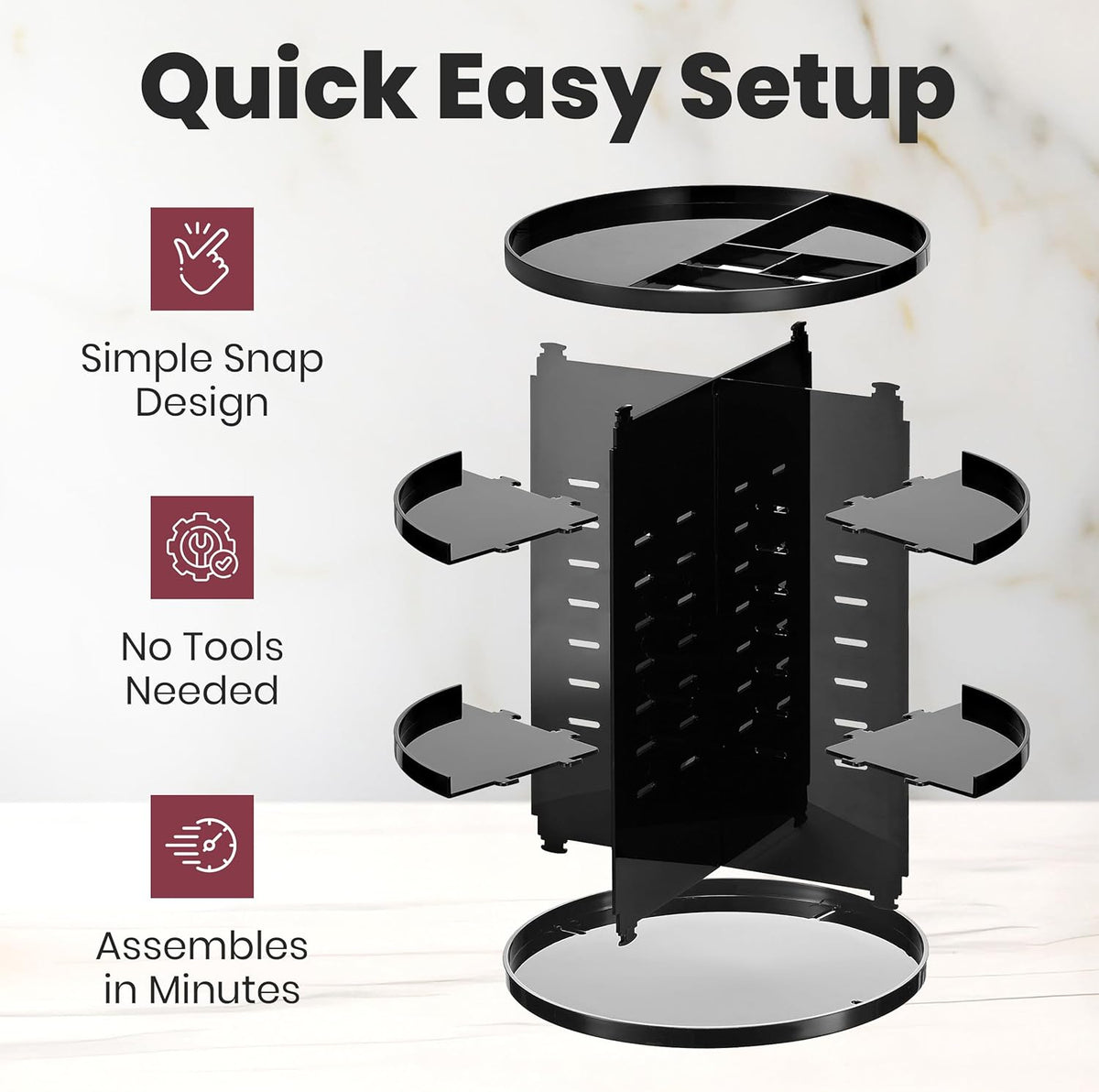360° Rotating Makeup Organizer – Organize, Access & Beautify