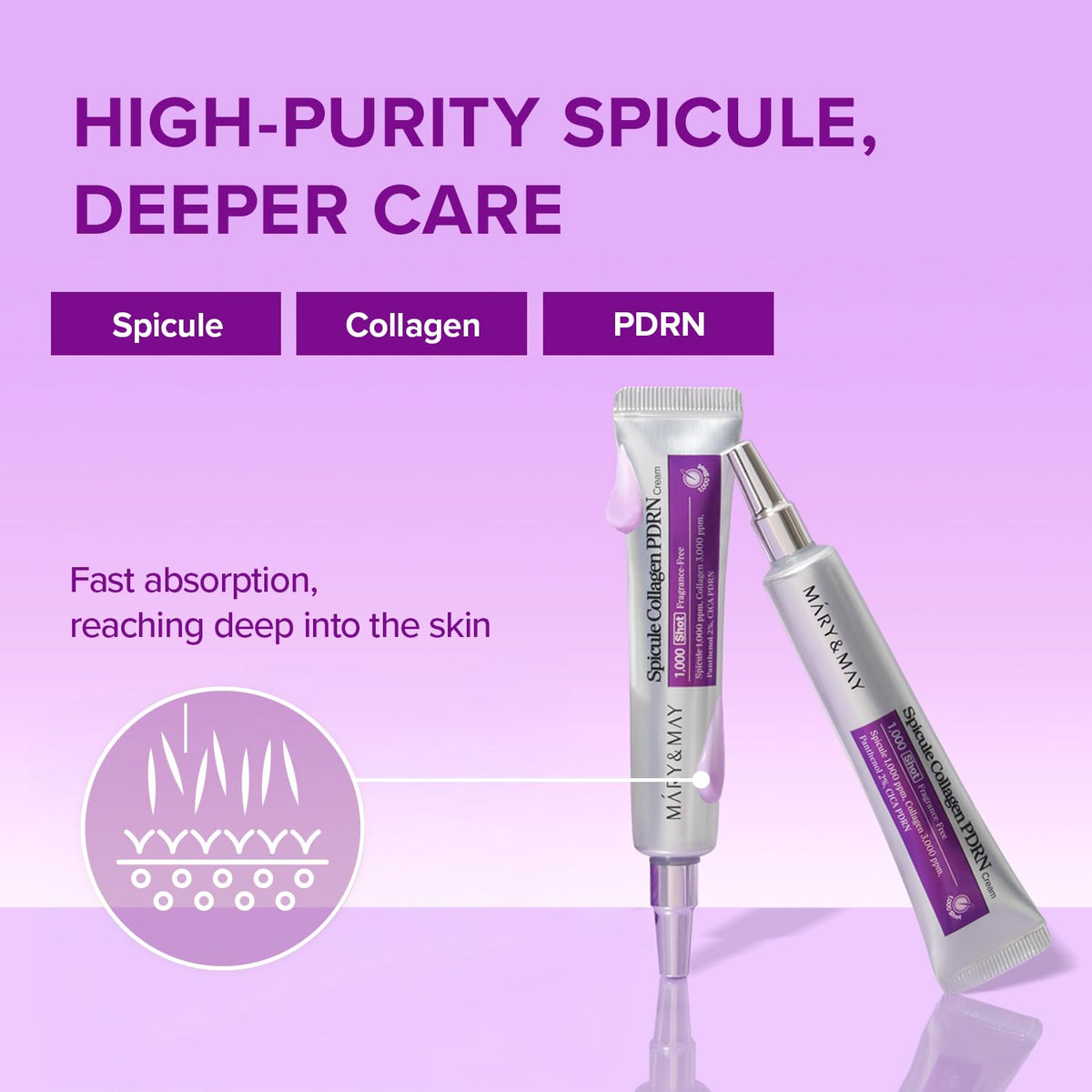 Mary&May Spicule Collagen PDRN Cream - 1000 shot
