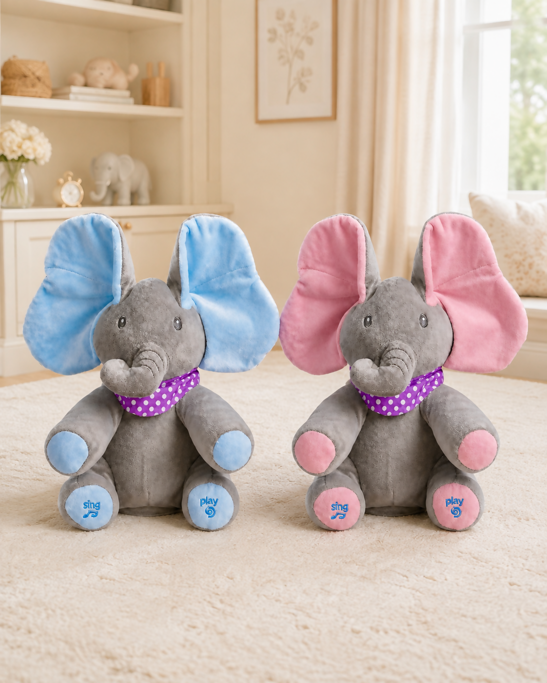 Interactive Peek-A-Boo Elephant Plush Toy 🐘