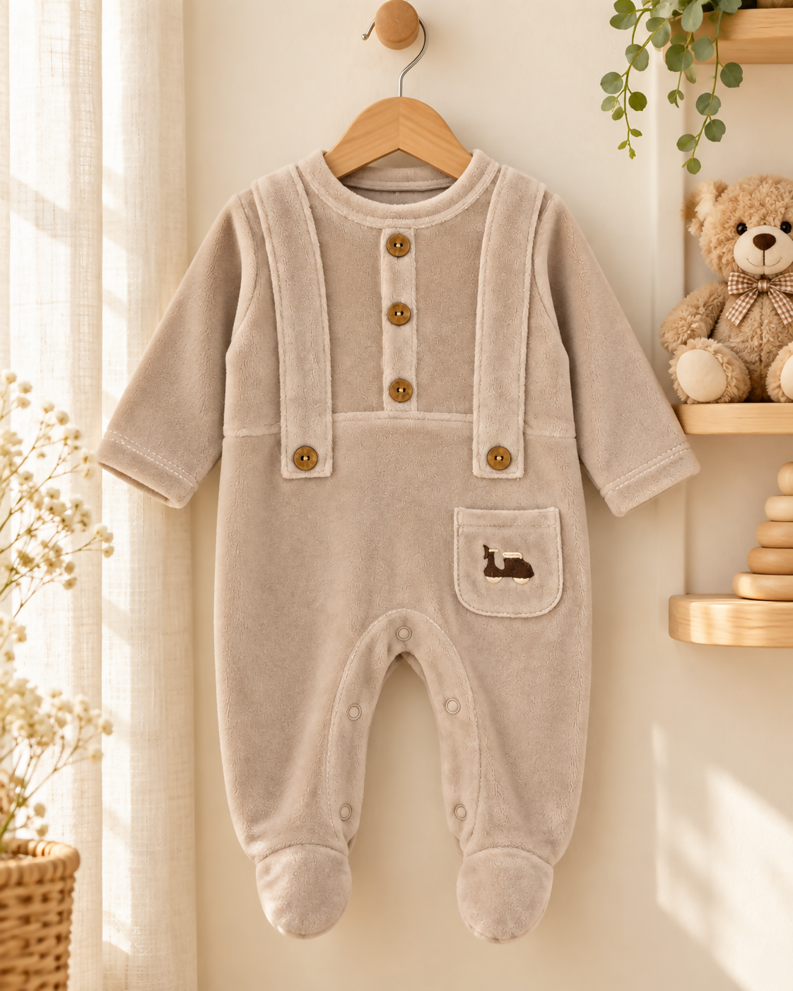 Turkish Baby Velour Overall