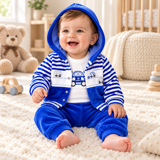 Turkish Baby Velour 3-Piece Set