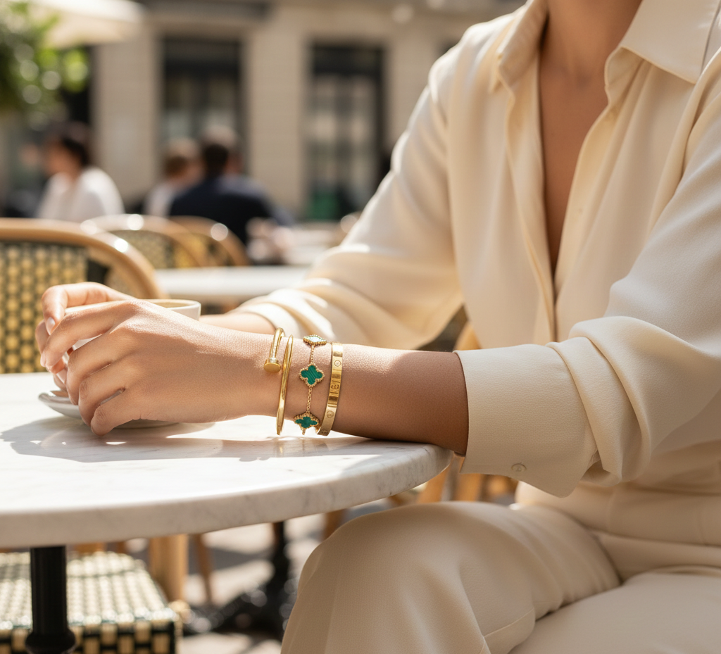 Luxurious Stacked Bracelet Set