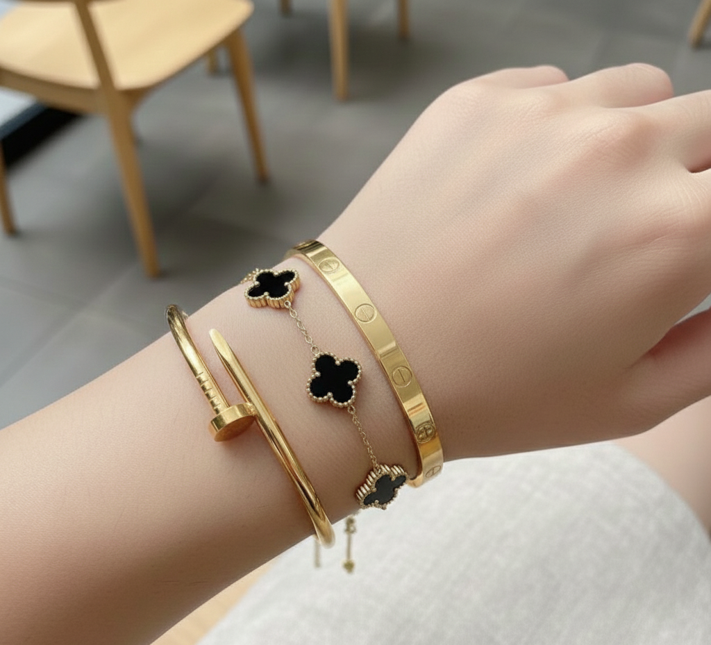 Luxurious Stacked Bracelet Set