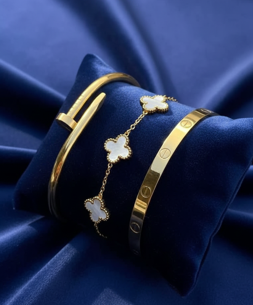 Luxurious Stacked Bracelet Set
