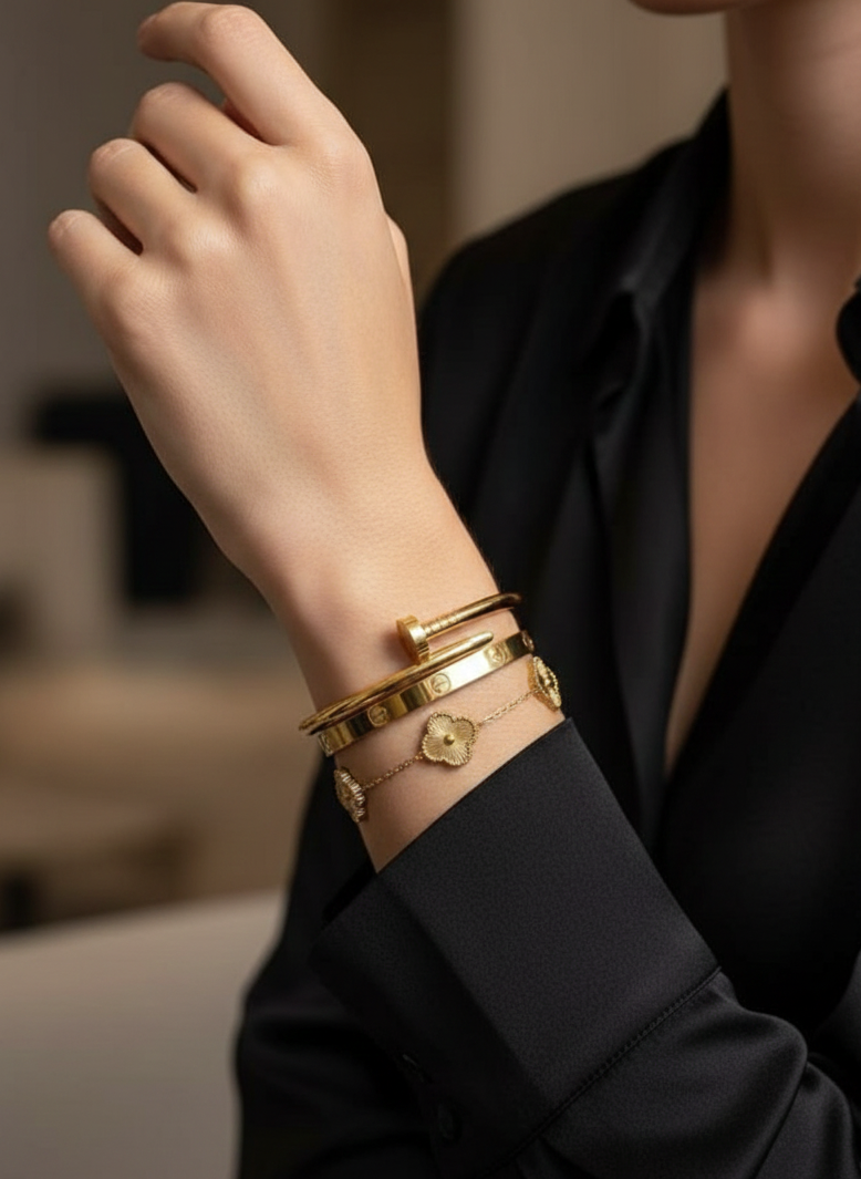 Luxurious Stacked Bracelet Set