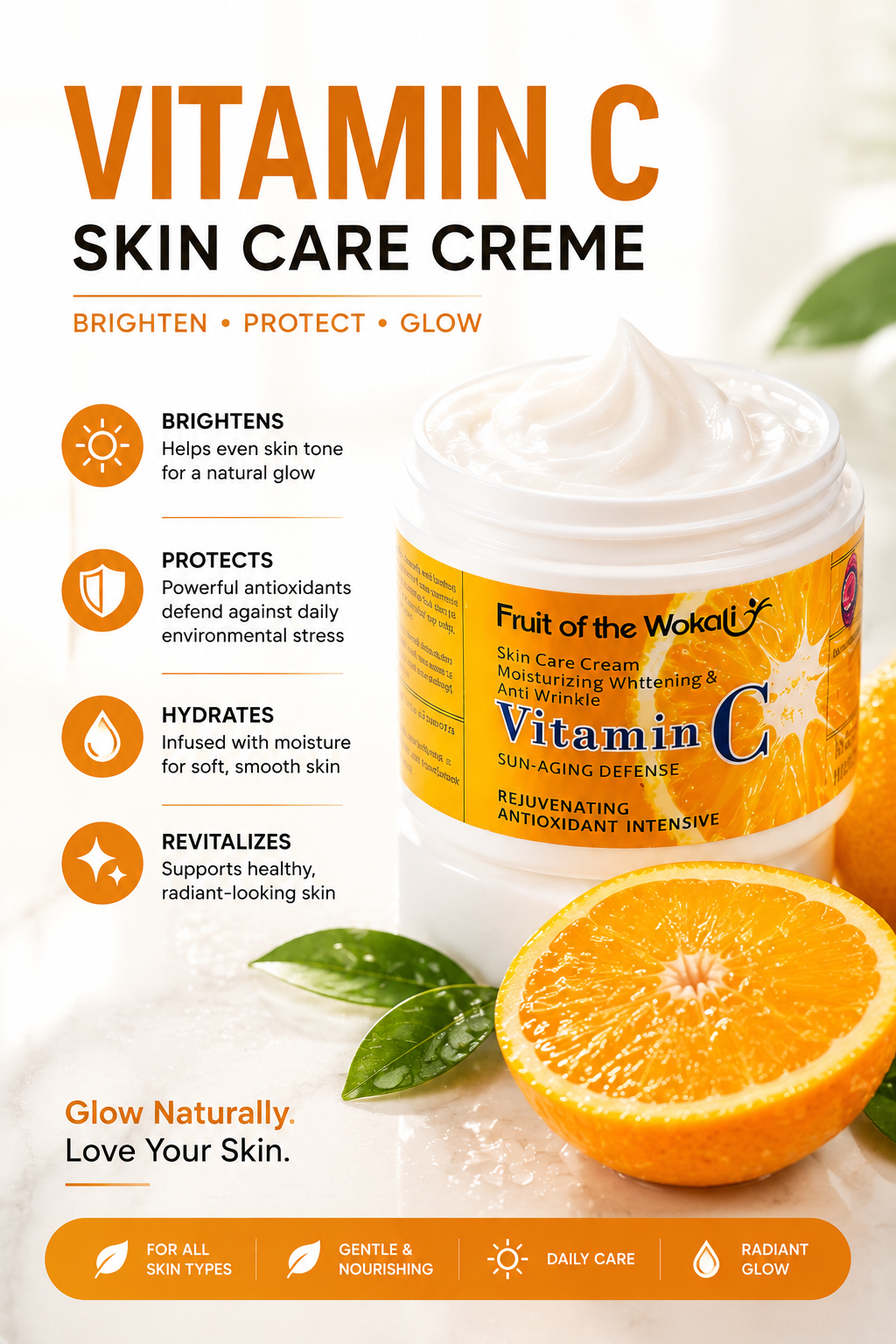 Fruit of the Wokali Vitamin C Skin Care Cream