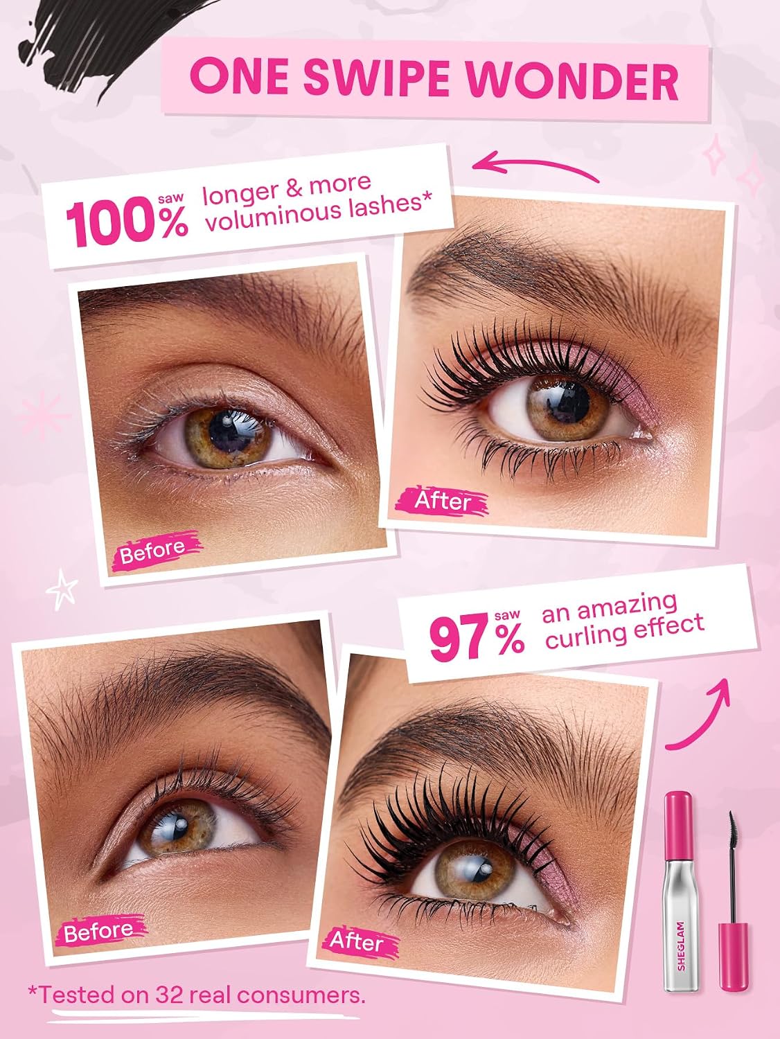 SHEGLAM Lashlighter Up & Out Mascara