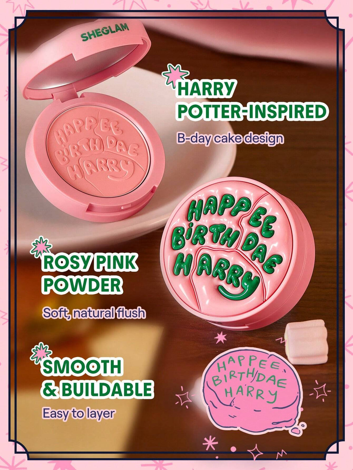 SHEGLAM Harry Potter Collection Blush – Happy Birthday Harry 🎂✨