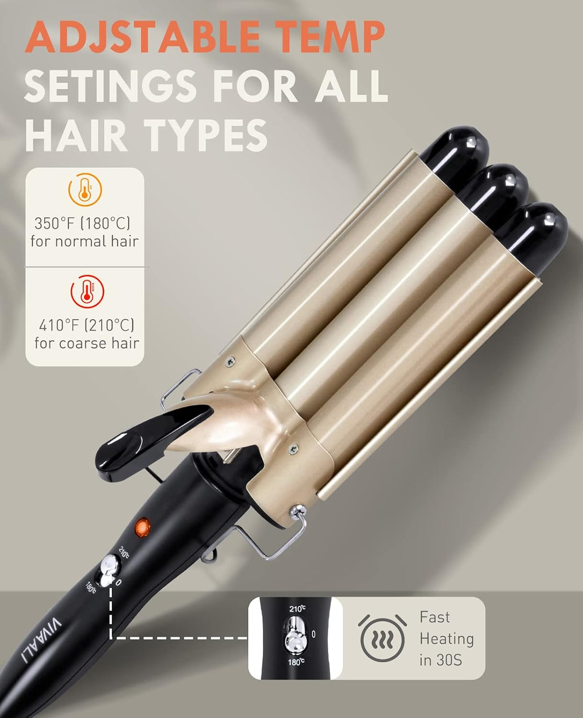 VIVALI 3-Barrel Hair Waver