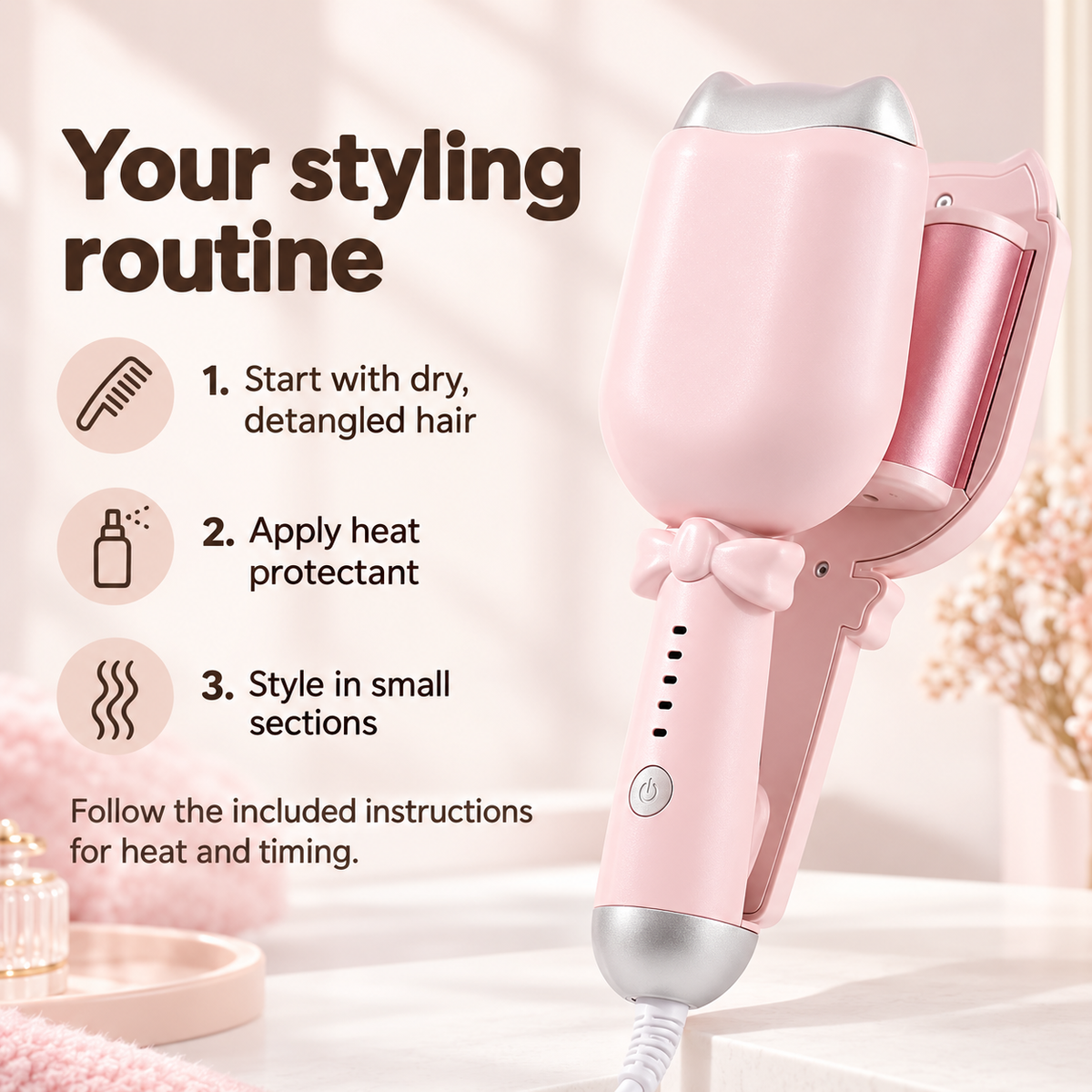 Cat Paw 32mm Hair Curling Iron