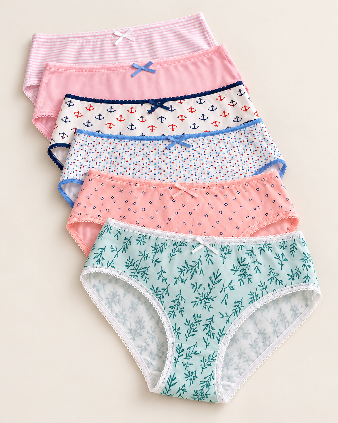 100% Cotton Briefs - Set of 6 pieces