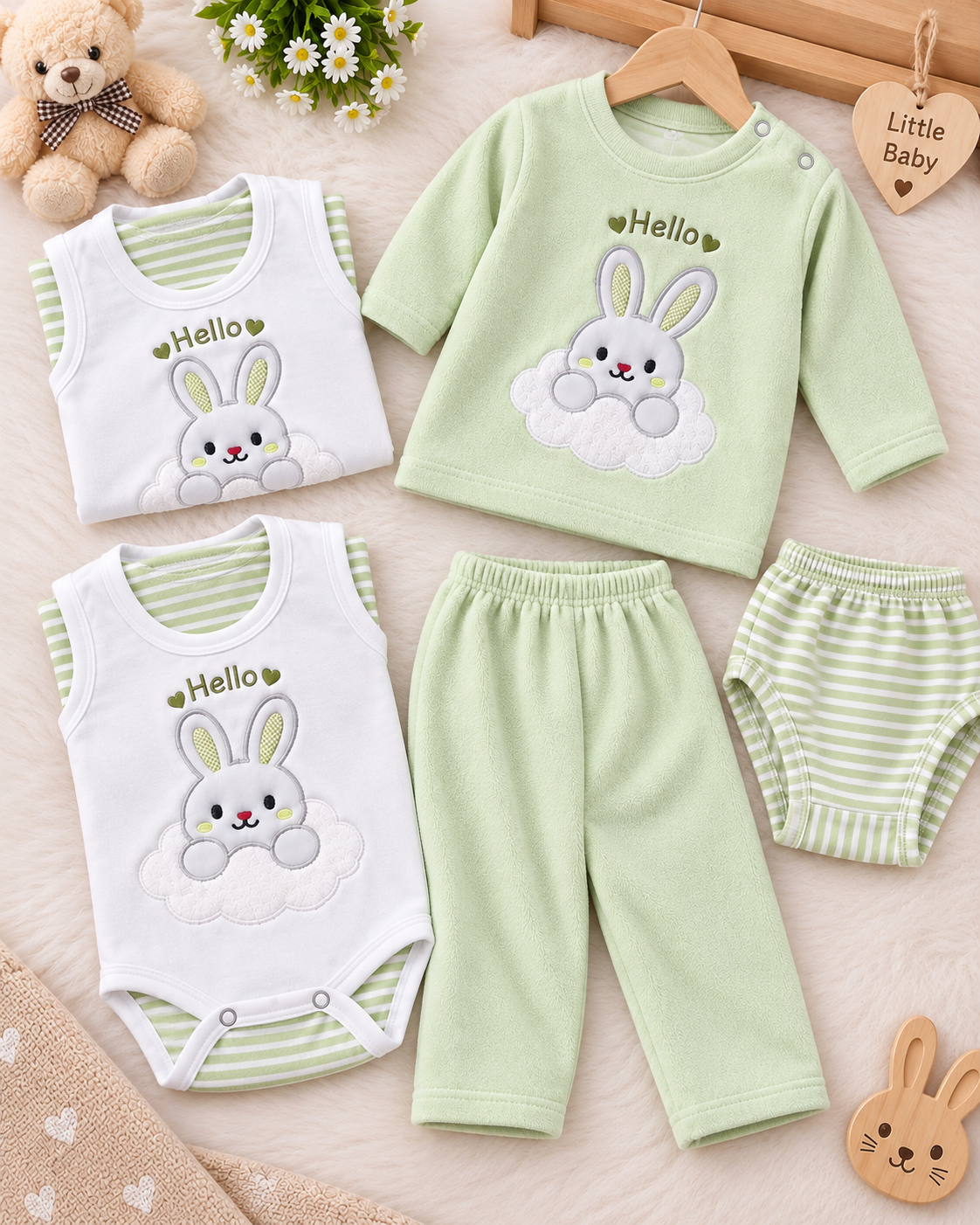 Baby 5-Piece Winter Pajama Set