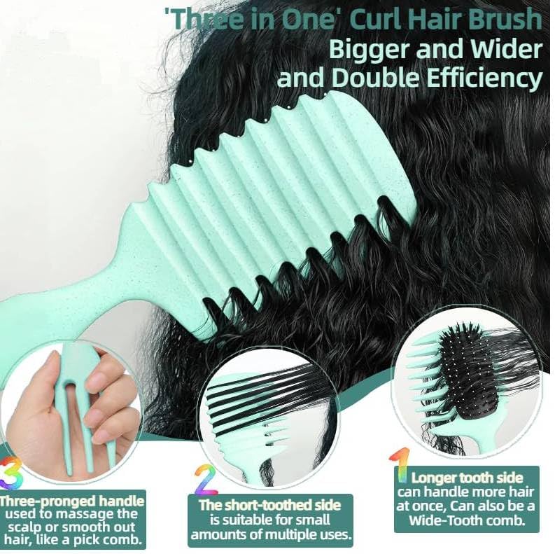3-in-1 Curl Defining & Detangling Hair Brush