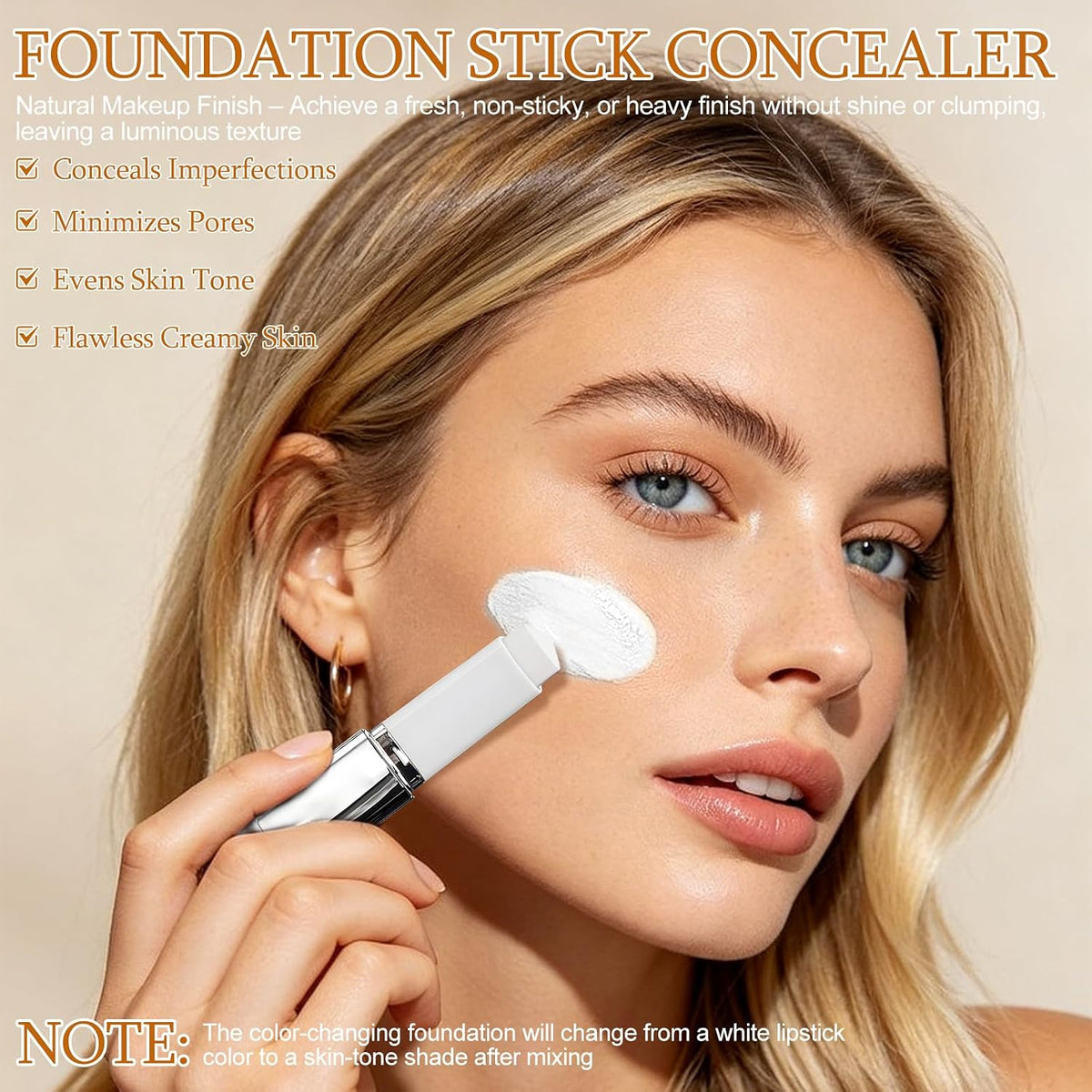 TLM Color Changing Foundation Stick SPF 15