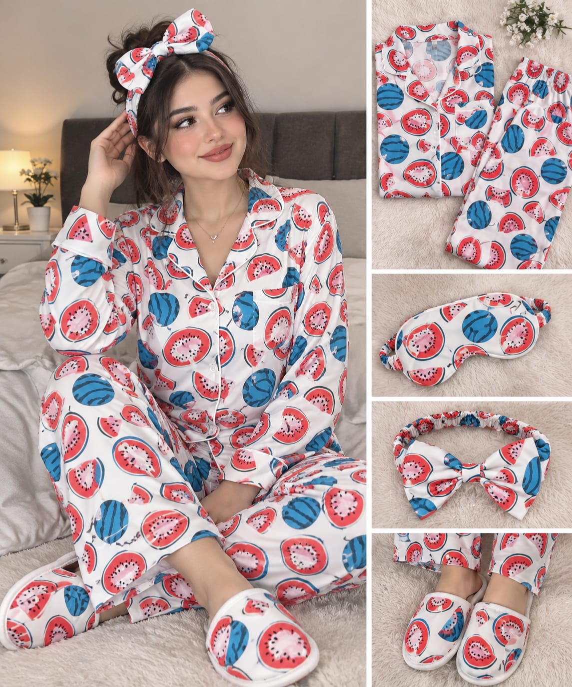 Women’s Long-Sleeve Cotton Pajama Set