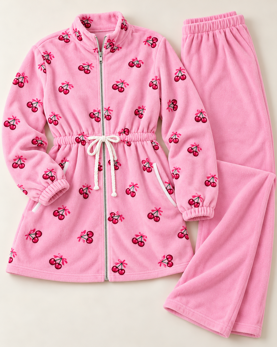 Women’s Cherry Print Cozy Pajama Set