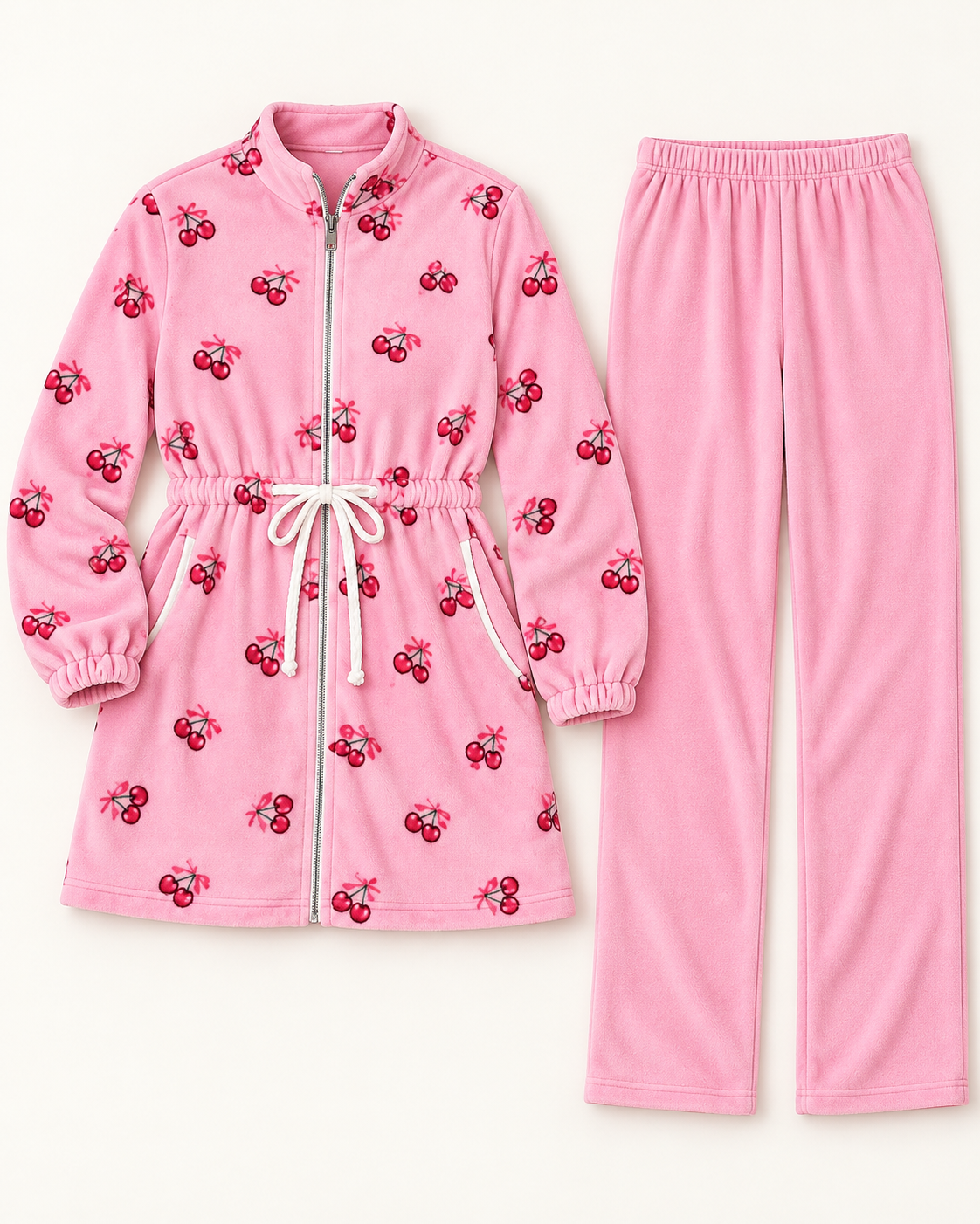 Women’s Cherry Print Cozy Pajama Set