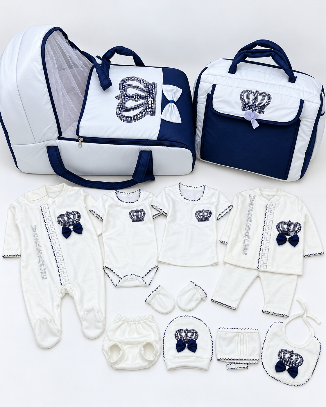 Newborn Baby Crown Hospital Set with Carry Cot & Bag