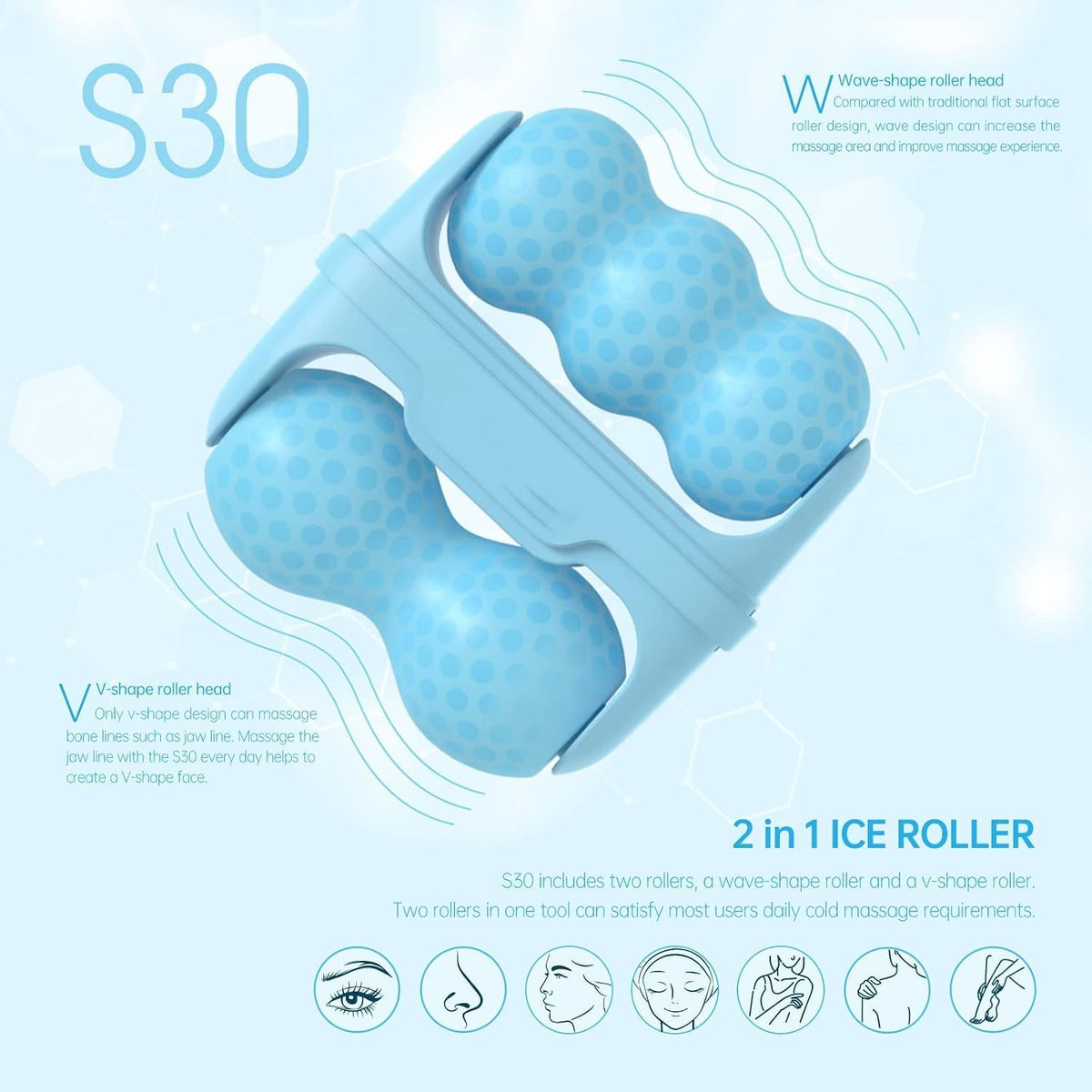 2-in-1 Ice Roller Face & Body Massager