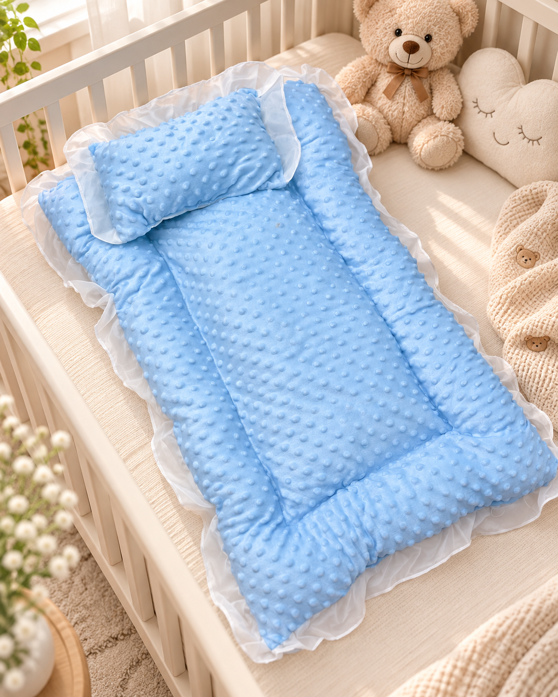 Baby Cushioned Lounger with Pillow