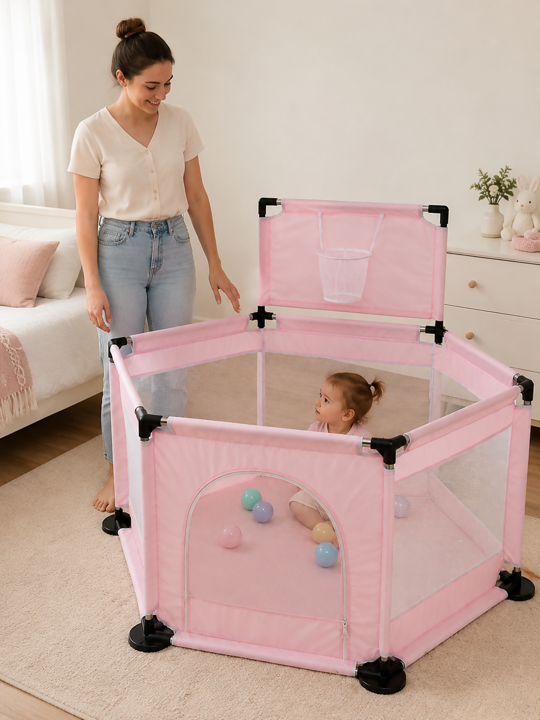 Hexagonal Indoor Baby Playpen