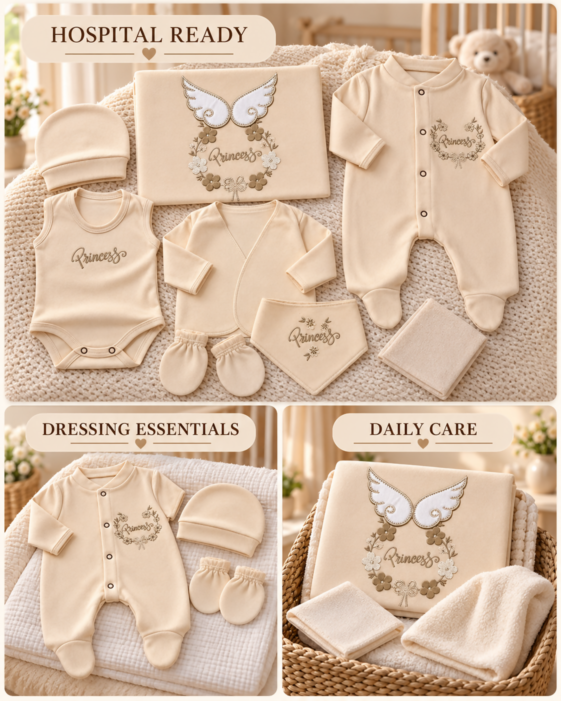 Princess Newborn Hospital Set – 10 Pieces