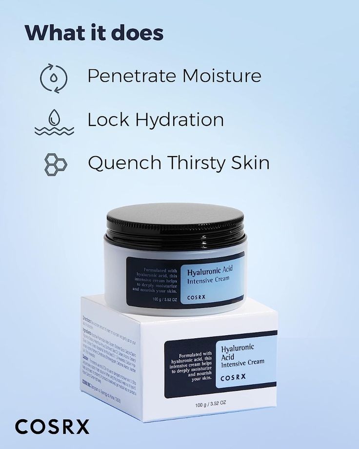 COSRX Hyaluronic Acid Intensive Cream – Deep Moisture, Silky Soft Skin