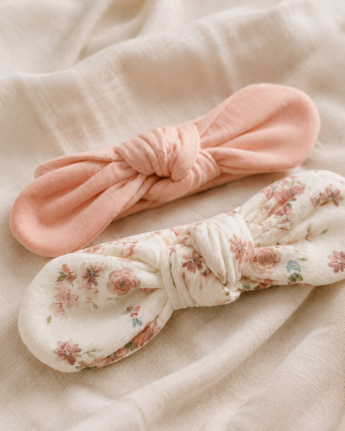 Girls’ Cotton Knot Headbands – 3 Pieces