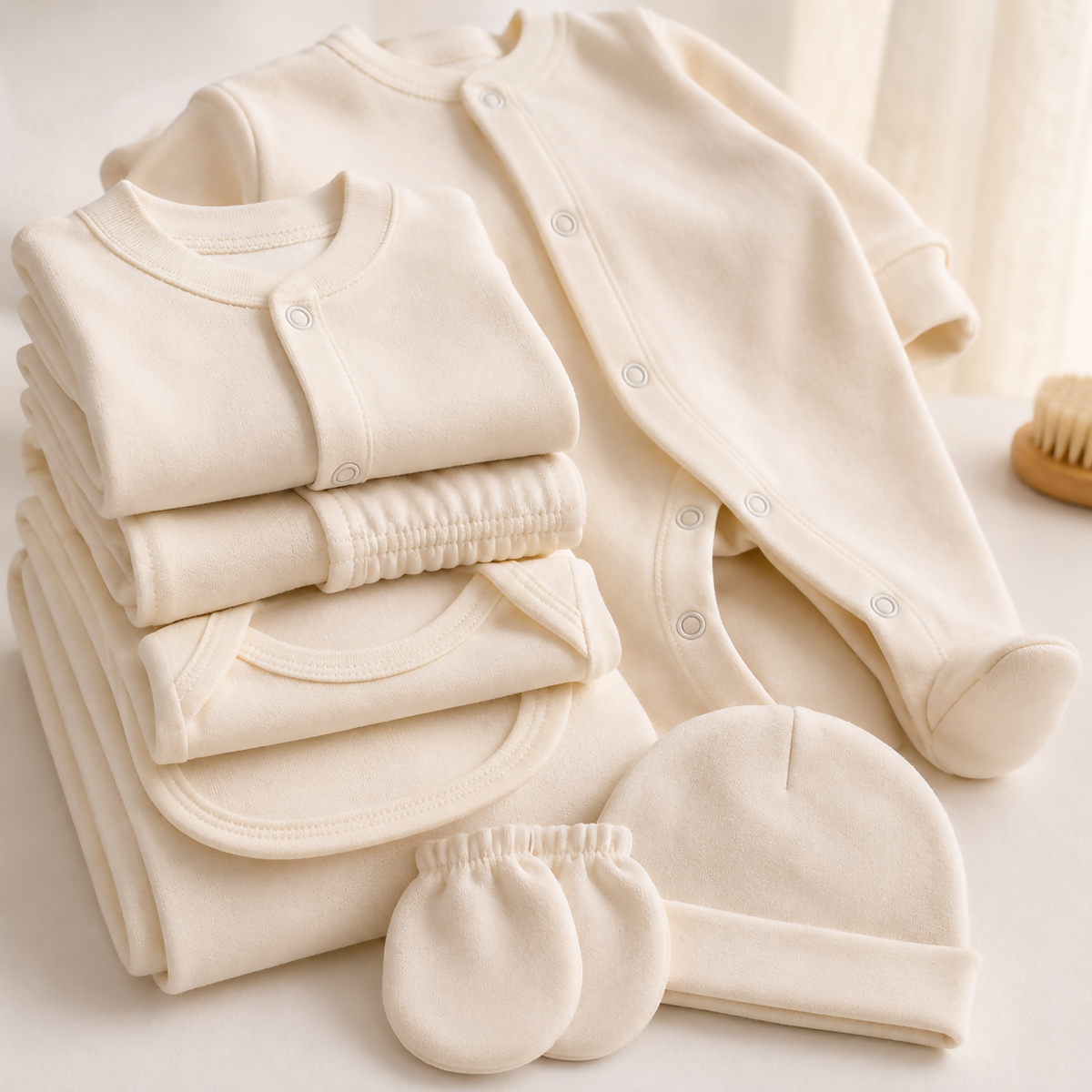 Plain Newborn Hospital Set – 8 Pieces