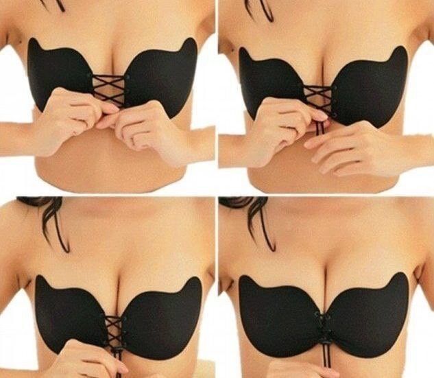 Push Up Cotton Sticky Strapless Adhesive Bra – Lift, Comfort & Confidence