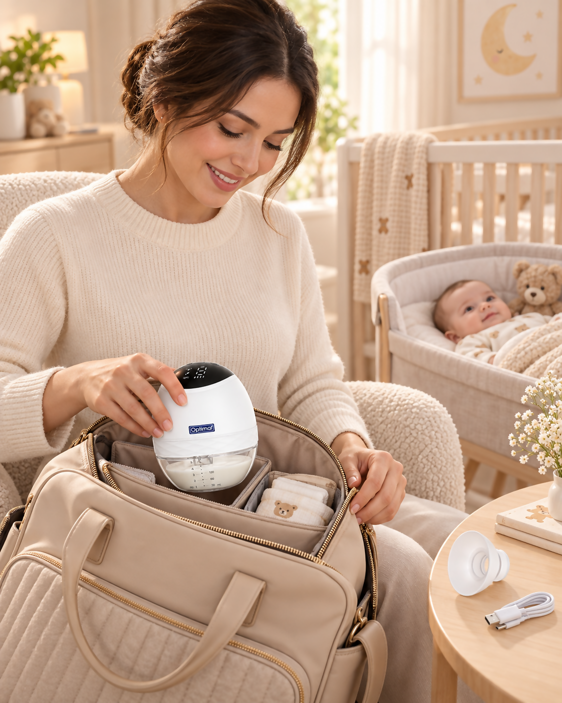 Optimal Wearable Electric Breast Pump – OPB-1270