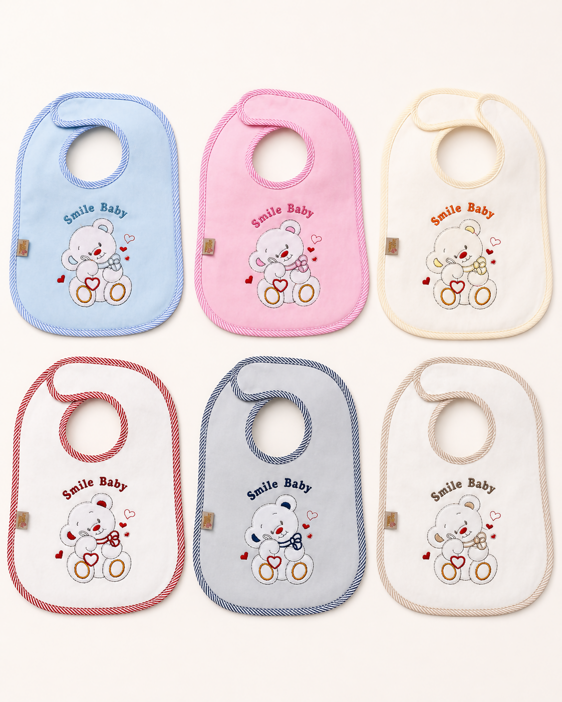 Large 100% Cotton Baby Bib with Protective Lining