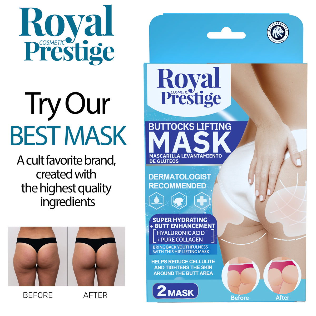Royal Prestige Buttocks Lifting Mask – Sculpt, Firm & Smooth