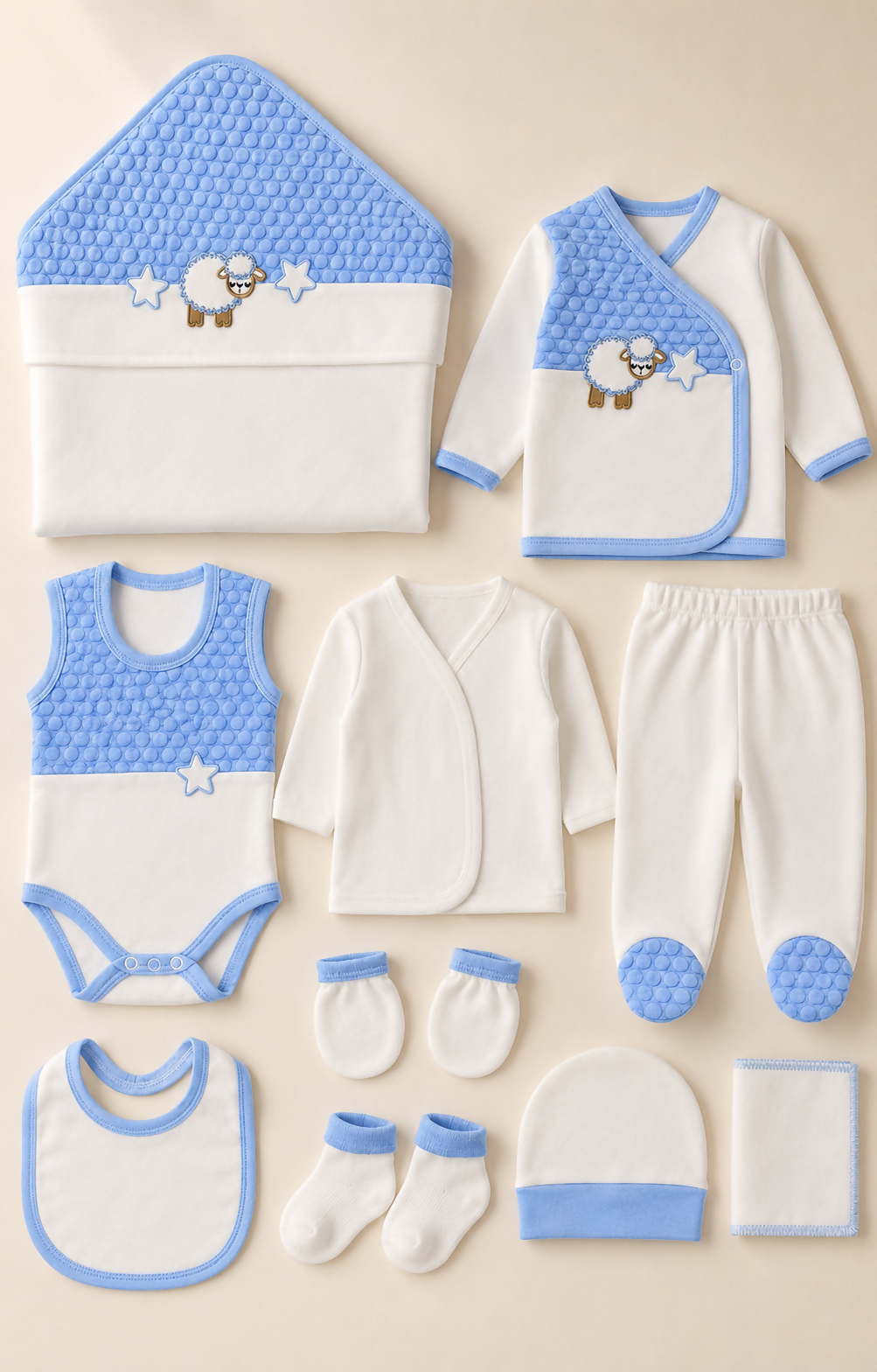 Newborn 10-Piece Turkish Cotton Hospital Set