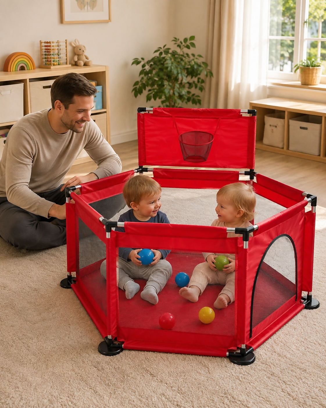 Hexagonal Indoor Baby Playpen