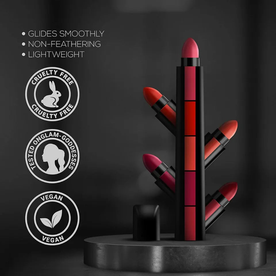 FAB 5 – 5 in 1 Lipstick Set – Five Shades, Endless Looks