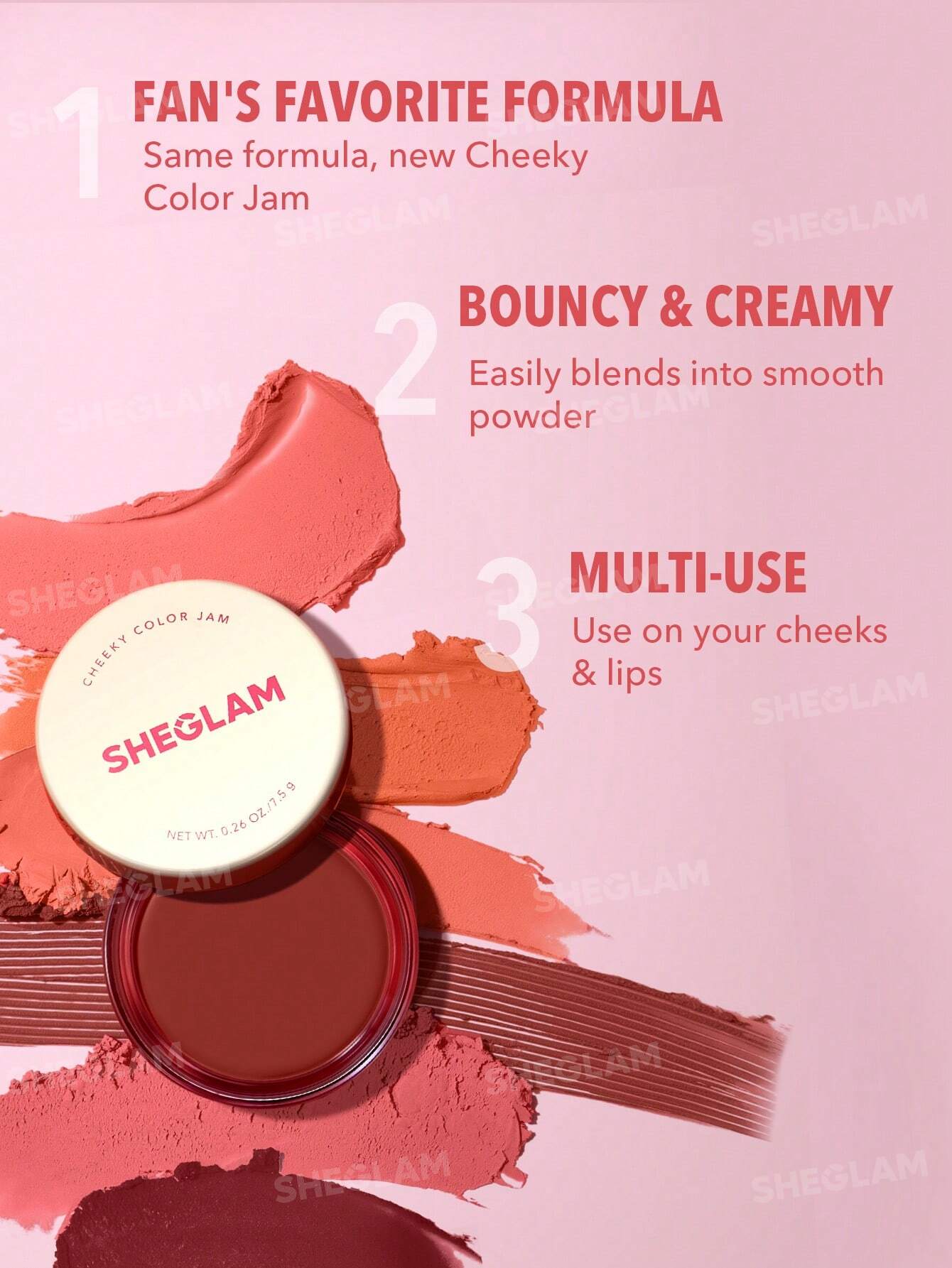 SHEGLAM Cheeky Color Jam – Soft Flush, Juicy Glow